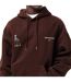 Mens Boxy Oversized Pullover Hoodie Brown MKI MIYUKI ZOKU-4
