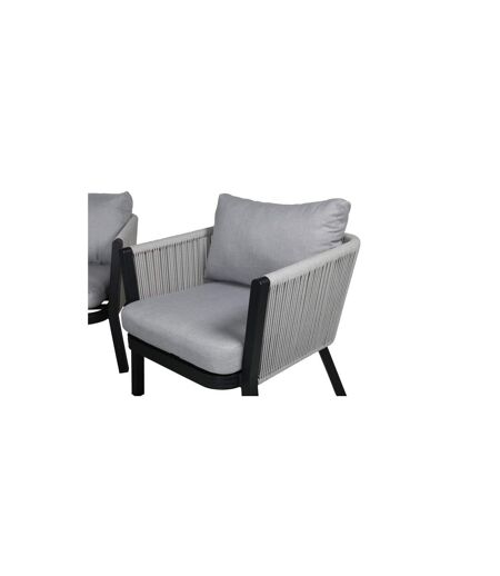 Salon de Jardin Virya 150cm Noir & Gris
