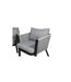 Salon de Jardin Virya 150cm Noir & Gris-3