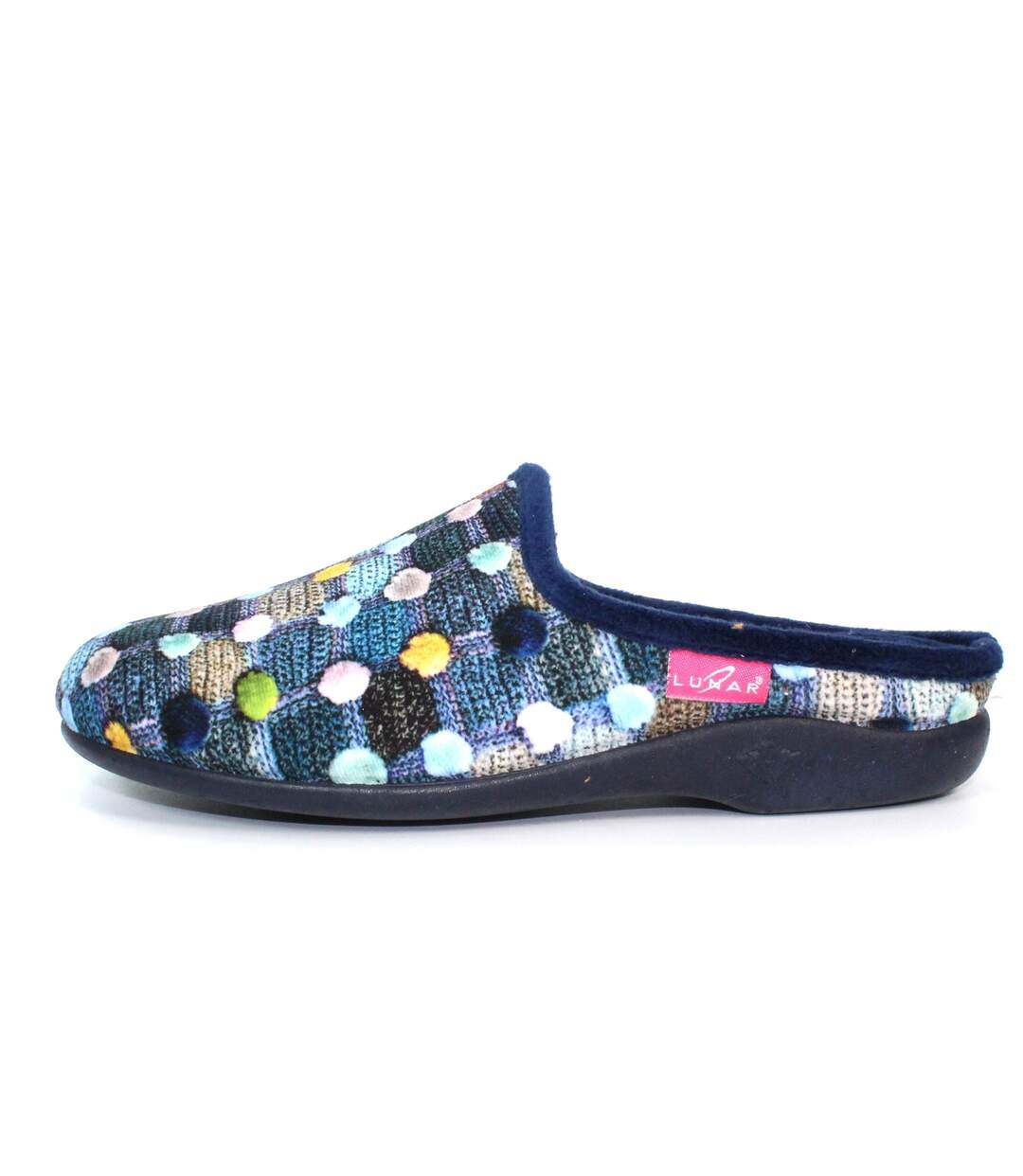 Chaussons crackle femme bleu marine Lunar-2