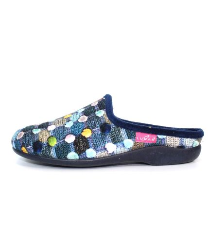 Chaussons crackle femme bleu marine Lunar