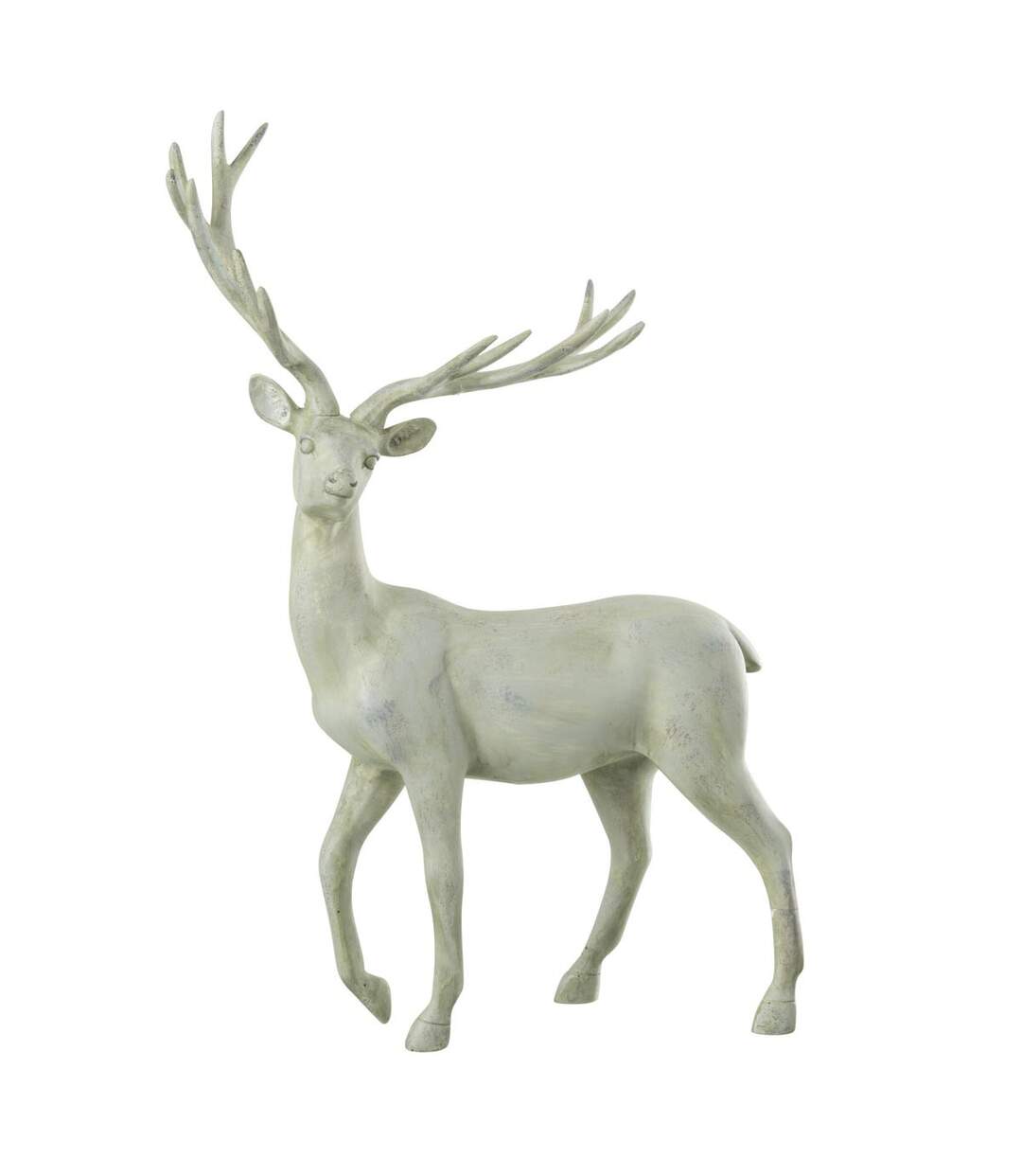 Statuette Cerf Déco Promenade 40cm Bleu Gris-1