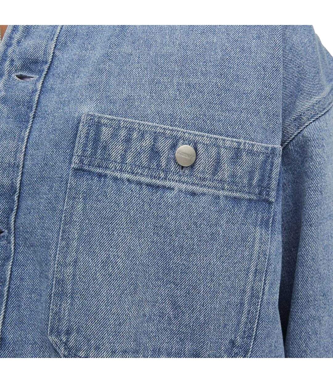 Mens Denim Pocket Overshirt Blue Jack And Jones-3