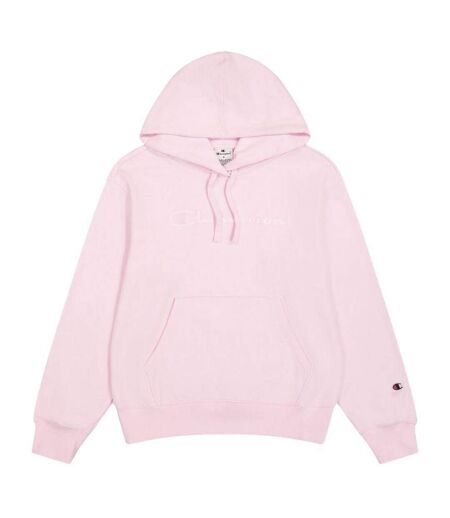Sweat À Capuche Motif/style Logo Brodé Femme Rose Champion