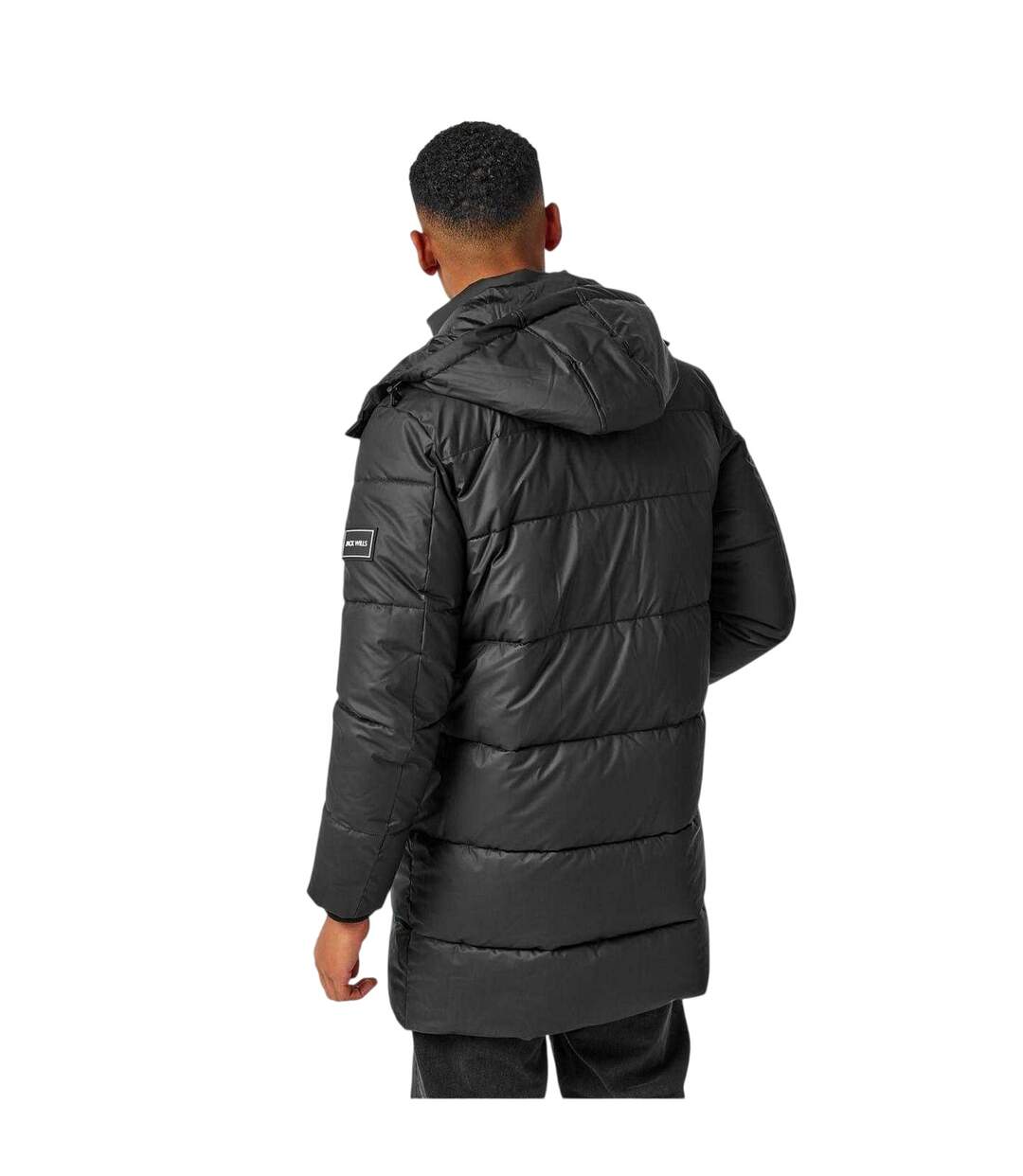 Mens Padded Puffer Jacket Black Jack Wills-3