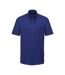 Collection Mens Short Sleeve Easy Care Oxford Shirt Bright Royal Russell-1