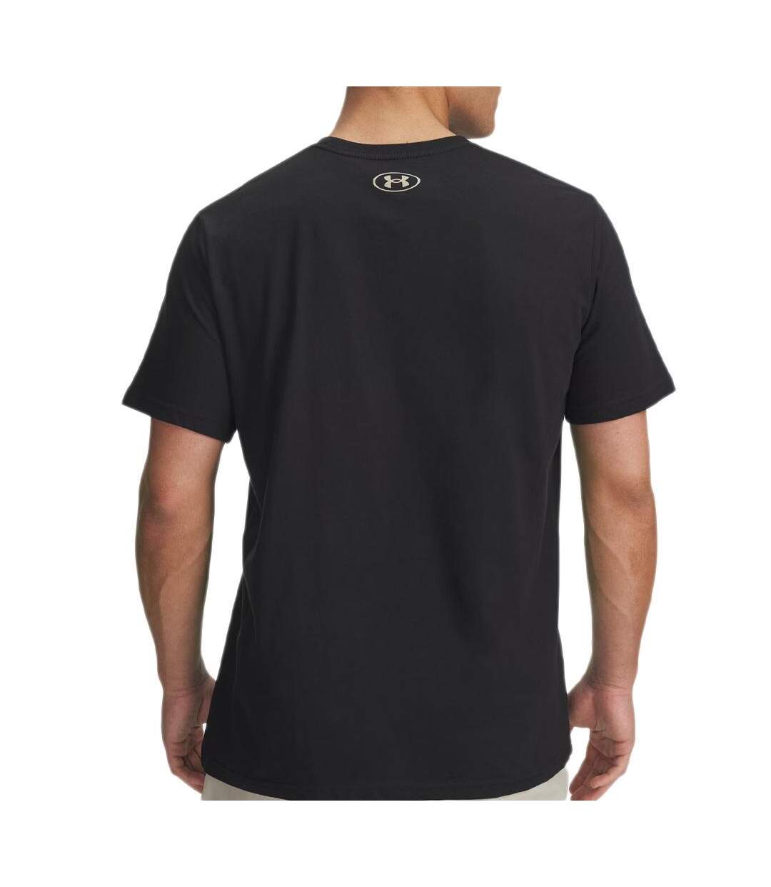 T-shirt noir/doré homme under armour left chest-2