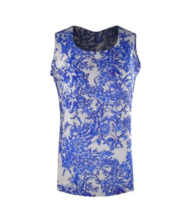 Débardeur Motif/style Floral Femme Bleu Orchidée Inoa