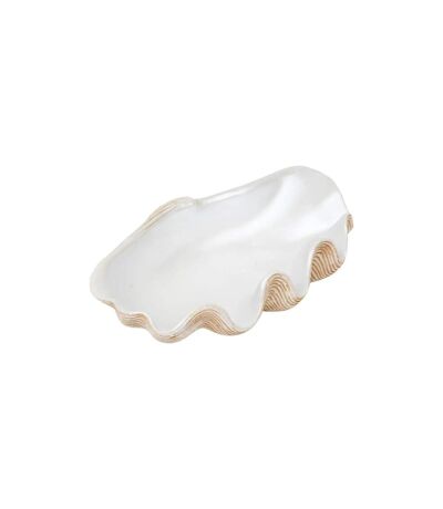 Coupelle Déco en Résine Océane 36cm Blanc