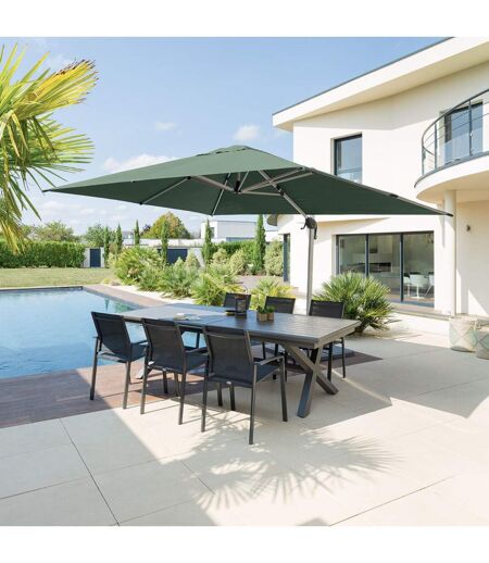 Parasol déporté Rectangulaire Equador - L. 400 x l. 300 cm - Olive