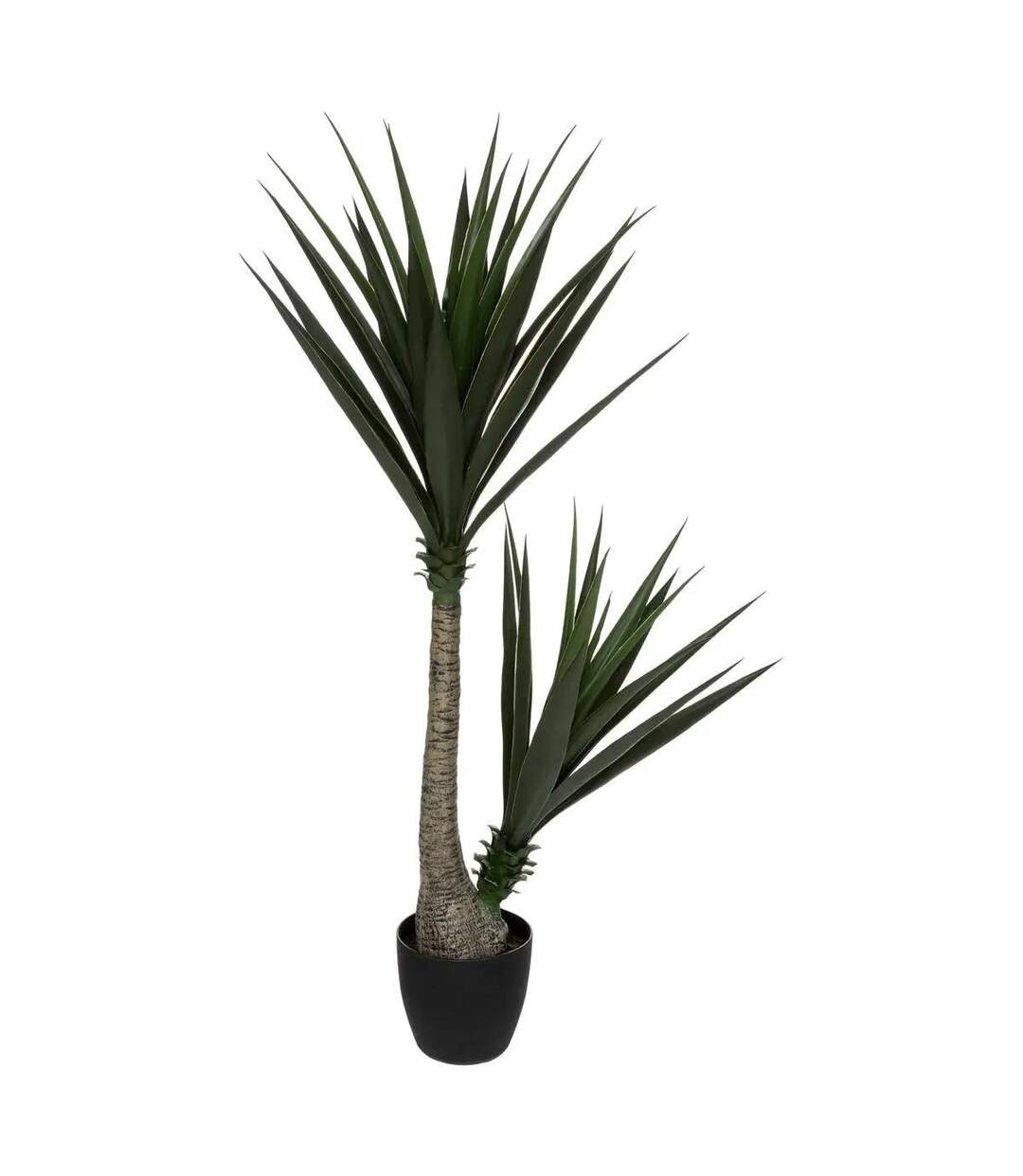 Plante Artificielle en Pot Yucca 130cm Vert & Noir-1
