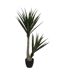 Plante Artificielle en Pot Yucca 130cm Vert & Noir-1