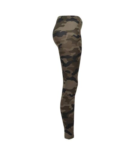 Legging Motif/style Camouflage Femme Marron Beige Urban Classics