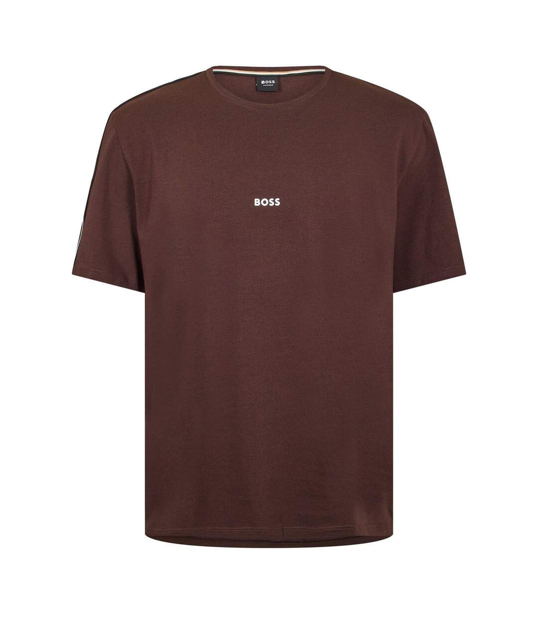 T-shirt Unique Homme Marron Foncé Boss-1