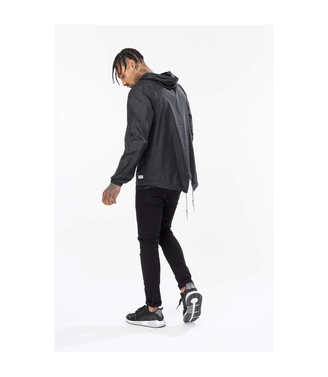 Hype Mens Crest Fishtail Jacket (Noir) - UTHY683