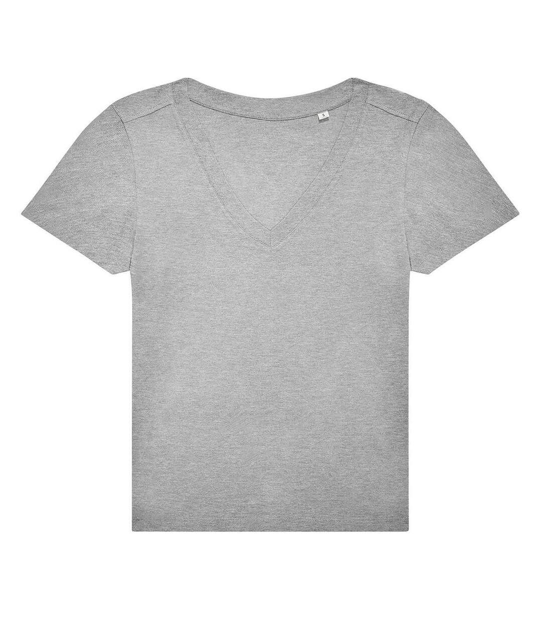 Womens/ladies Plain V Neck T-shirt Sports Grey B&C-1