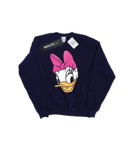 Disney Sweatshirt peint Daisy Duck Head Womens/Ladies (Bleu marine) - UTBI26956