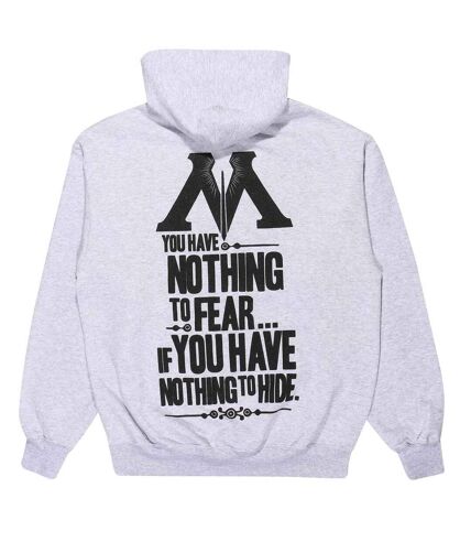 Harry Potter - Sweat à capuche NOTHING TO FEAR - Adulte (Gris) - UTHE1528