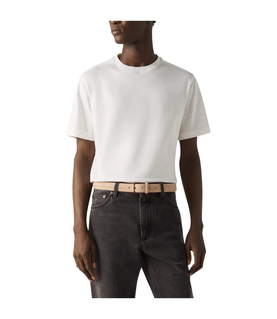 Mens Blank Cotton T-shirt White Puma-3