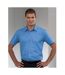 Russell Collection Mens Short Sleeve Poly-Cotton Easy Care Poplin Shirt (Corporate Blue)