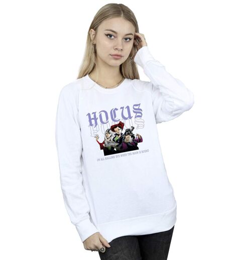 Disney Sweatshirt Hocus Pocus Hallows Eve Femmes/Ladies (Blanc) - UTBI15679