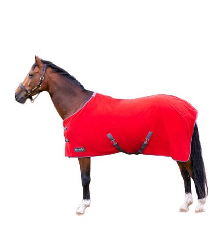 StormX - Couverture polaire pour chevaux ORIGINAL (Rouge / Gris) (7´ 3) - UTBZ5026