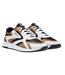 Mens Titanium Leather Running Trainers Beige Boss-2