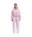 Womens/ladies Classics Cropped Full Zip Hoodie Pink Mars The Label-4