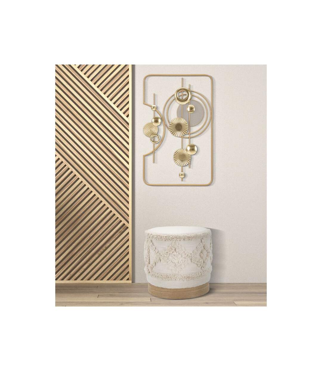 Décoration Murale en Métal Goldy 80cm Or-5