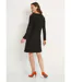 Robe courte maille fantaisie col rond-2