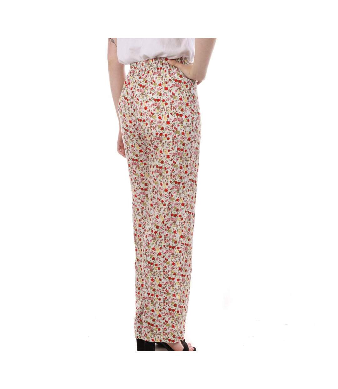 Pantalon Ample Blanc Imprimé Floral Femme Vero Moda Easy - S-2