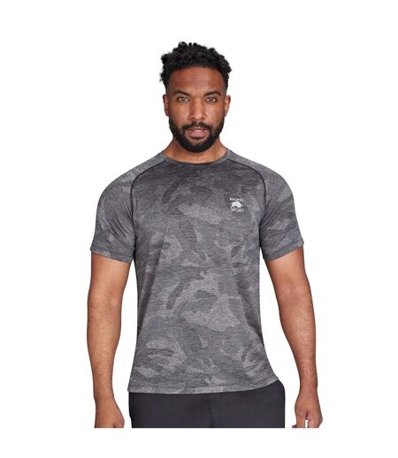 T-shirt jacquard pour hommes noir Raging Bull