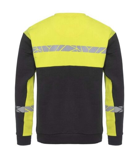 Mens Progression Hi-vis Sweatshirt Black Yellow Projob