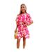 Womens/ladies Mini Dress Pink Print AX Paris-2