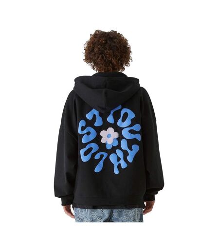 Mens Circle Of Bloom Full Zip Hoodie Black Lost Youth