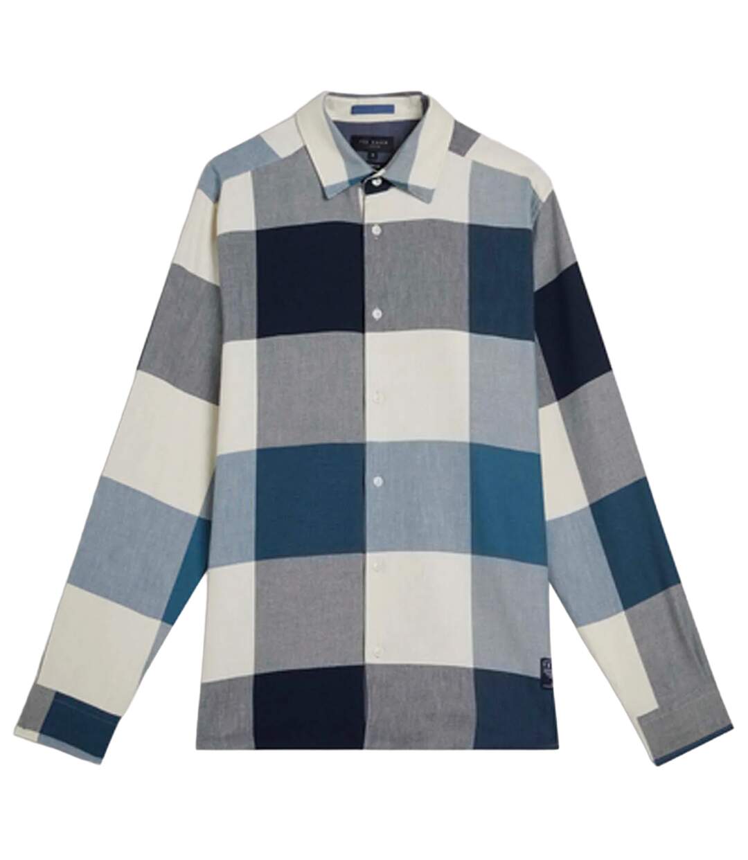 Mens neetly long-sleeved shirt blue Ted Baker-1