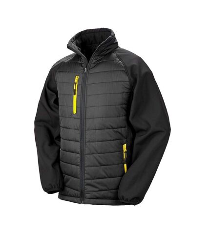 Result Womens/Ladies Compass Soft Shell Jacket (Black/Yellow)