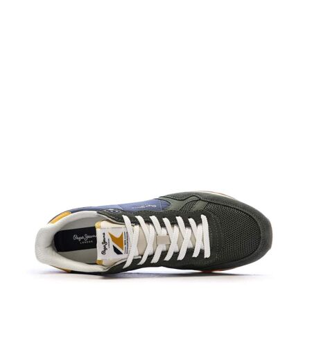 Baskets vertes homme pepe jeans brit prints