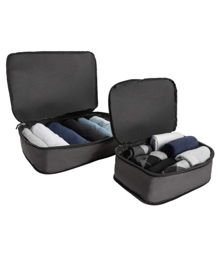 Pack of 2  Ridge rpet packing cube set  one size black Swiss Peak