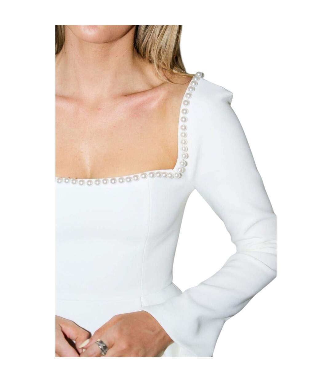 Robe Courte Motif/style Perle The Ultimate Femme Blanc Odd Muse-4