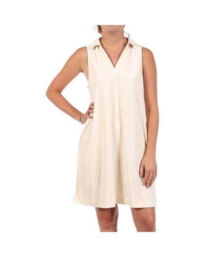 Robe beige femme vila frotte