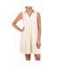 Robe beige femme vila frotte-1