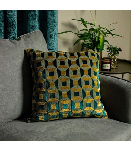 Paoletti Empire Cushion Cover (Teal/Gold) - UTRV2008