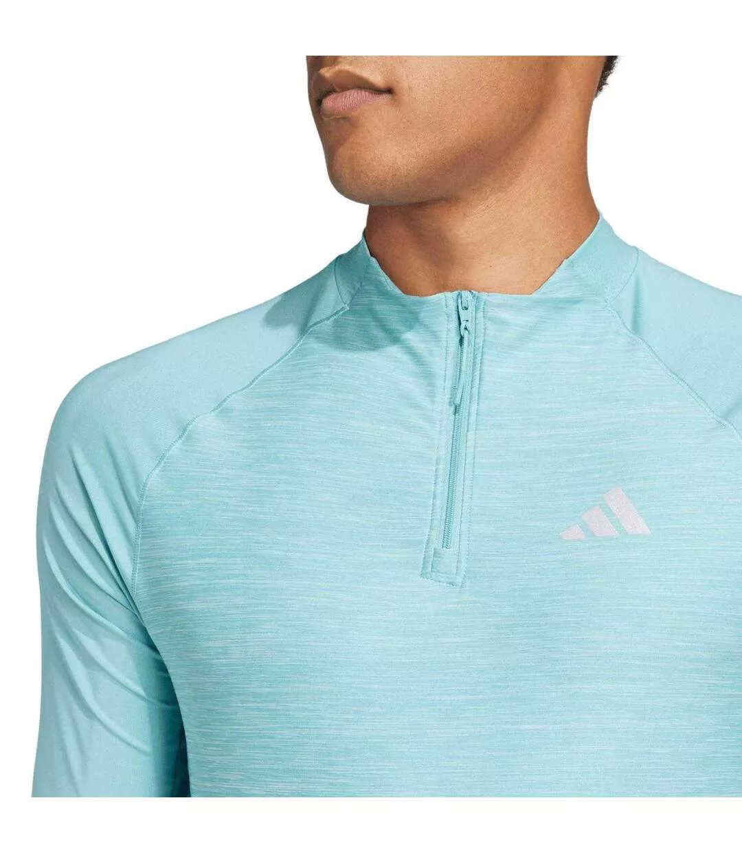 Pull Entraînement Gym+ Homme Bleu Clair Adidas-4