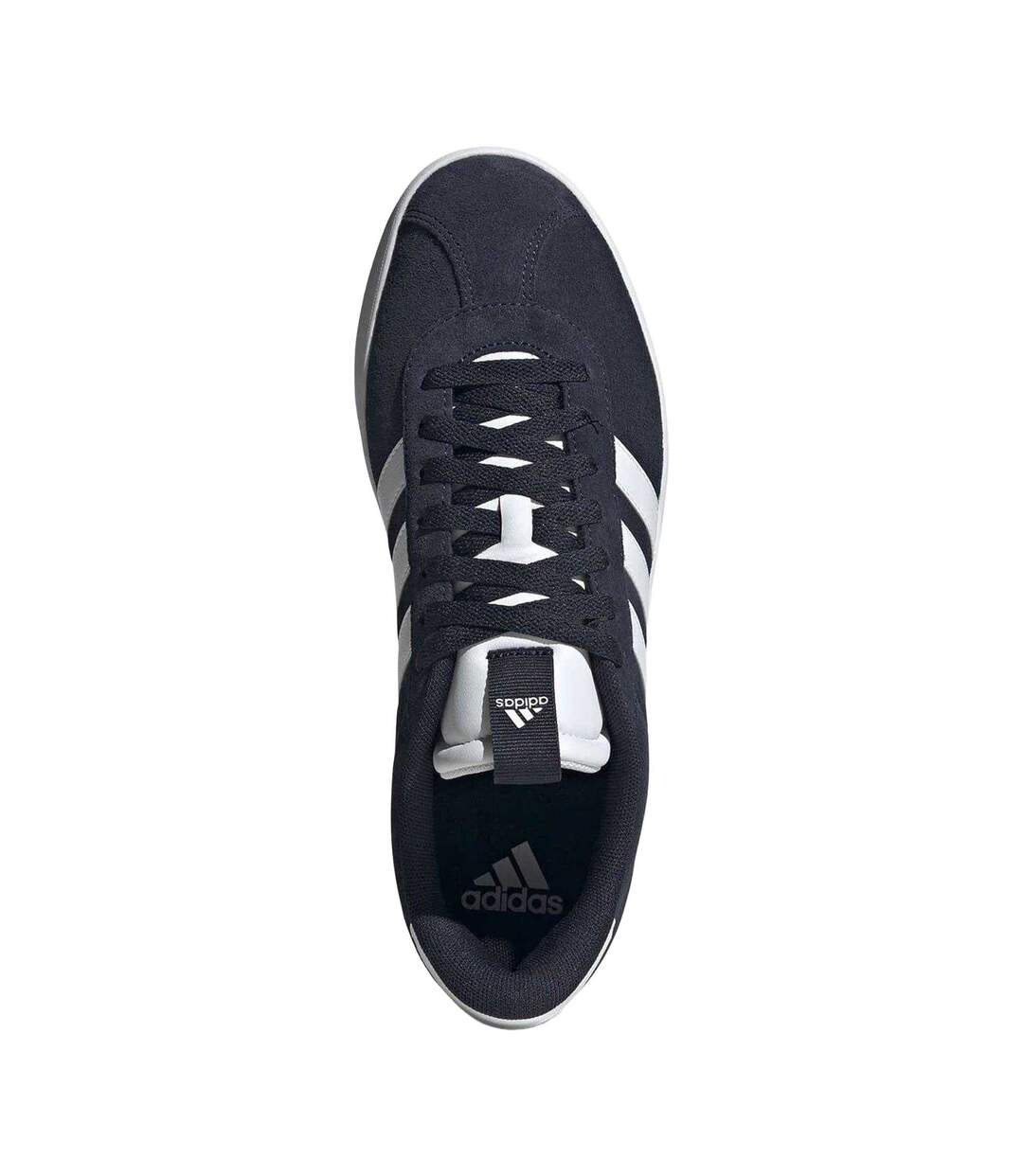 Womens/ladies Vl Court 3.0 Leather Flat Trainers Navy White Adidas-4