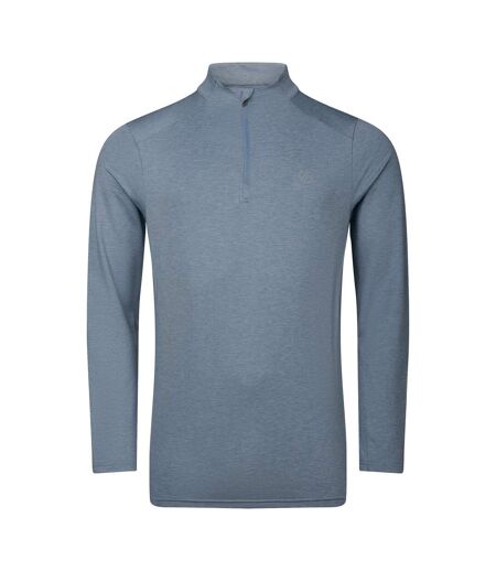 T-shirt Manches Longues À Col Montant Zippé Power Up Homme Vieux Bleu Dare 2B