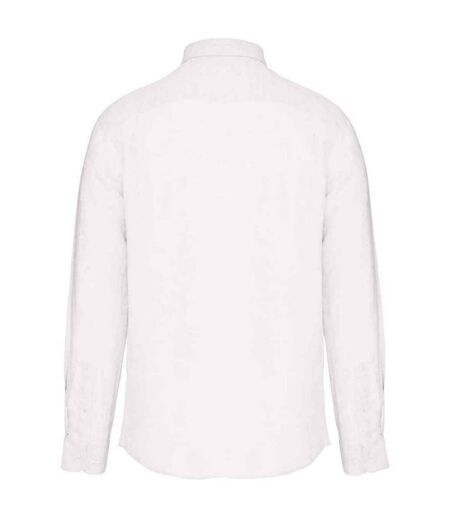 Mens linen long-sleeved shirt white Spasso