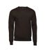 Mens Plain Crew Neck Sweatshirt Mocha Tee Jays-1
