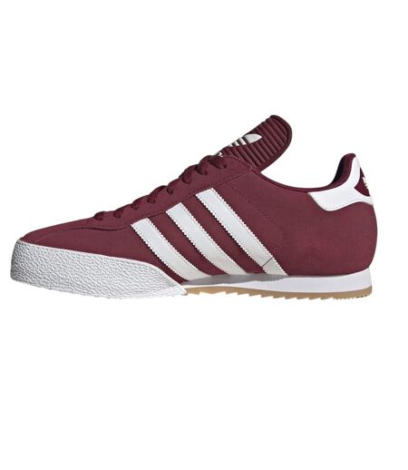 Mens  Suede Trainers Burgundy Samba