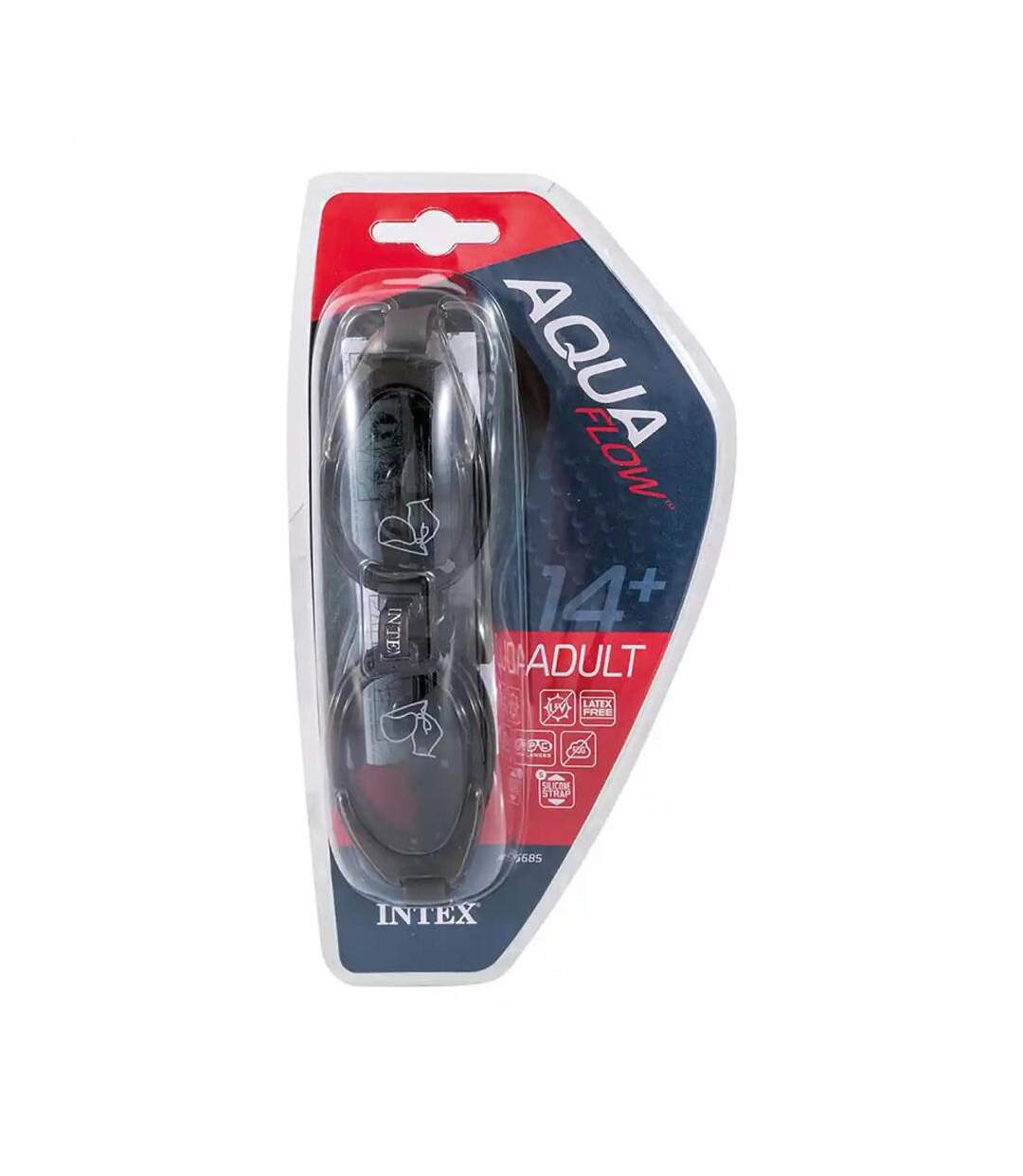 Lunettes de natation noires homme intex water pro-1